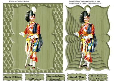 Vintage Portrait of a Scottish Man with Imatation Layers Top