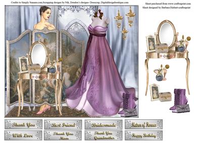 The Dressing Room and Bridesmaid with Decoupage Topper