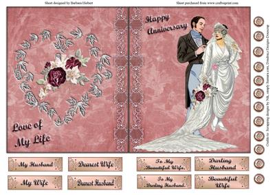 Love of My Life Anniversary Cut and Fold Card Topper