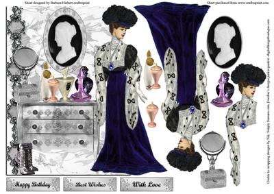 All Dressed and Ready for Shopping with Decoupage