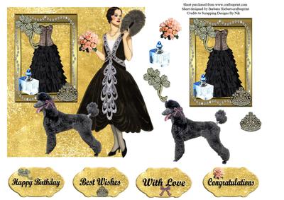 Shopping for a New Dress Over the Edge with Decoupage