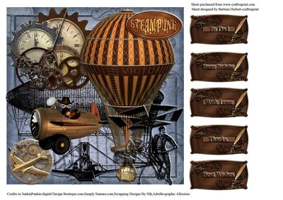 The Age of Fying Steampunk Easy& Quick Topper