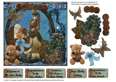 New Monkey Baby Steampunk & Decoupage