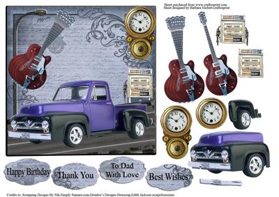 Time to Travel in My 55 Ford Truck & Decoupage