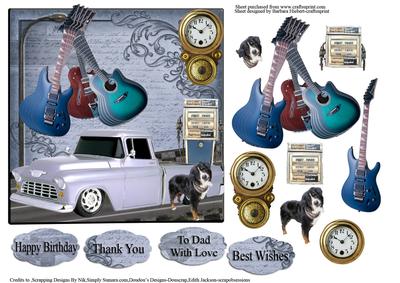Time to Travel in My 55 Chevy Truck & Decoupage
