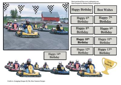 Go Cart Race Track & Decoupage
