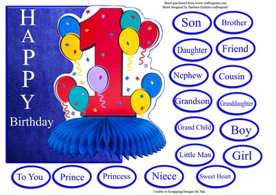 Happy Birthday Over the Edge # 1 Blue