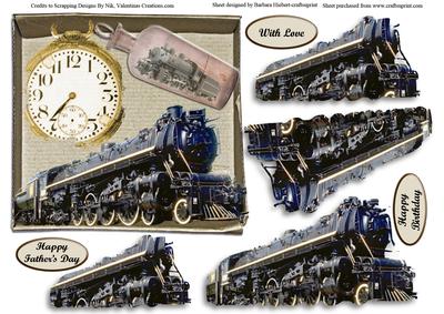 Time Train Pyramid Card Topper