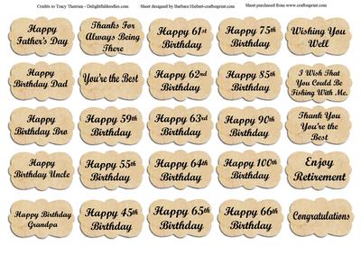 Brown Sentiment Tags & Age Birthday Tags