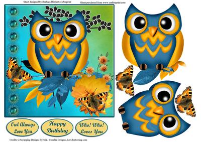 Owl Always Love You Card Topper & Decoupage