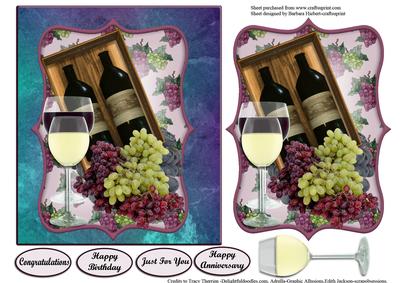 Join Me for a Toast Fine Wine & Decoupage