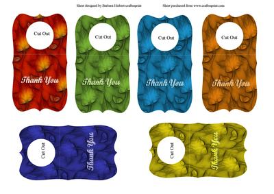 Wine Bottle Gift Thank You Tags Leaf Design