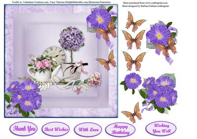 Time Stands Still Card Topper with Decoupage