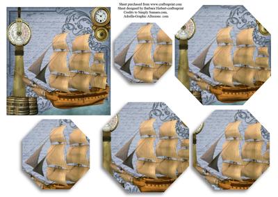 Time to Set Sail Card Topper with Pyramid