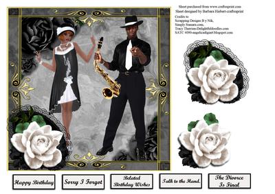 Talk to the Hand Card Topper & Decoupage