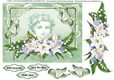 Lily's & Butterflies Memories Topper & Decoupage