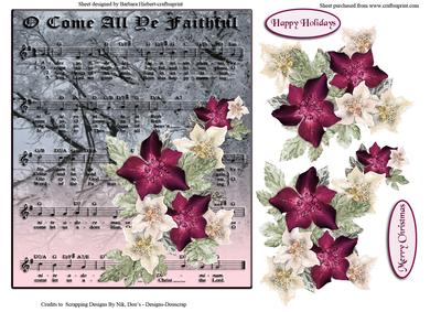 Snow Through the Trees & Flower Decoupage