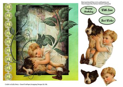 Best Freinds Card Topper and Decoupage