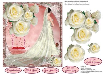 Everything You Dreamed Wedding Card Topper & Rose Decouapge