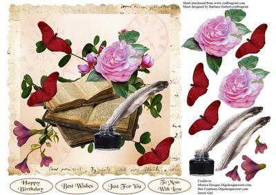 Treasures of Life Book Card Topper & Decoupage