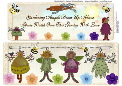 Garden Angel Charms Dl Quick Card Top & Insert
