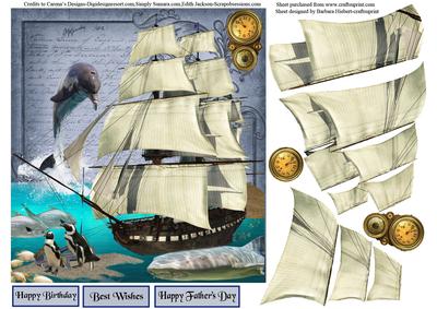 Time to Sail in Dangerous Waters Topper & Decoupage