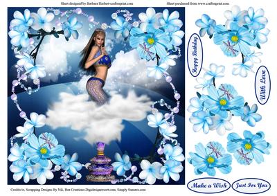 Genie Make a Wish Topper & Fantasy Flower Decoupage