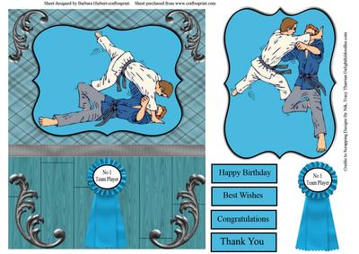 Judo No. 1 Team Player Card Topper & Decoupage