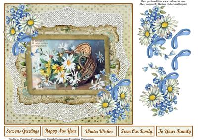 Vintage Happy New Year Topper & Decoupage