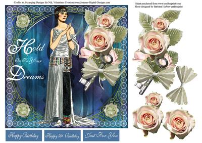 Hold Onto Your Dreams Card Topper & Decoupage