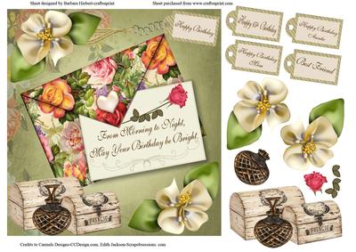 Just a Birthday Note Card Topper & Decoupage