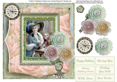 Just a Note Portrait Card Topper & Decoupage