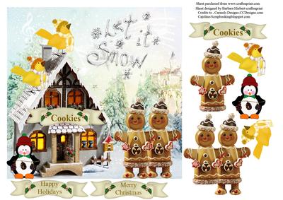 Ginger Cookie House Topper & Decoupage