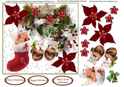 Christmas Wishes Baby's Topper & Decoupage