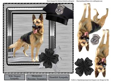 Sympathy Police Card Topper & Decoupage