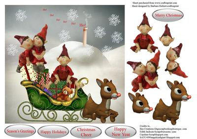 Waiting for Santa Card Topper & Decoupage