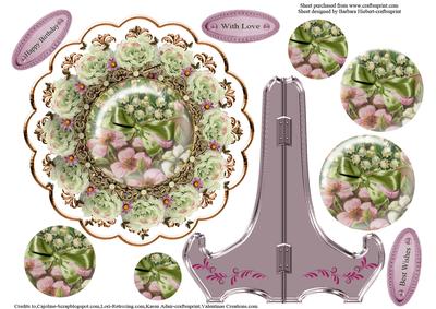 Ring of Roses Plate & Stand & Pyramid Layers