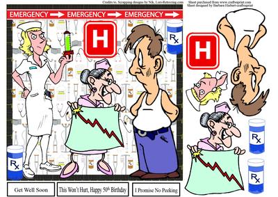 Nurse Emergency Card Topper & Decoupage