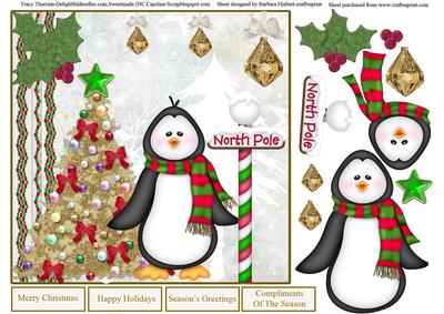 North Pole Merry Christmas Topper & Decoupage