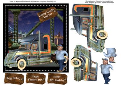Happy Hauler Trucker Topper & Decoupage