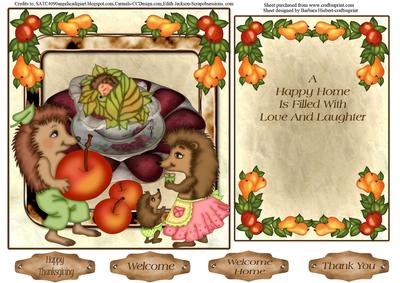 Homespun Family Card Topper & Insert & Verse