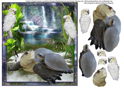 Water Fall with a Mother's Love Topper & Decoupage
