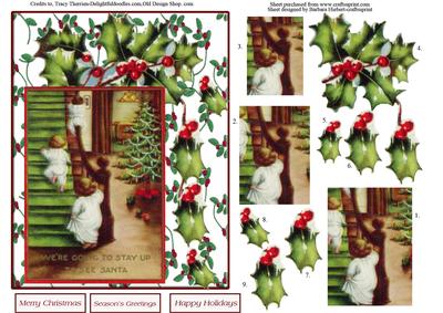 Staying Up to See Santa Topper & Pyramid Decoupage