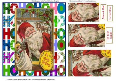 Ho! Ho! Vintage Santa Topper & Pyramid Layers
