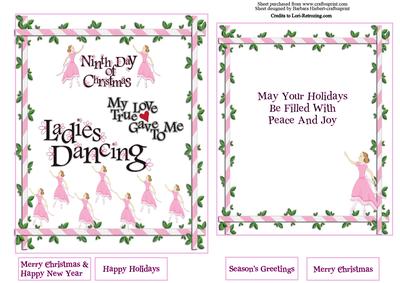 Ninth Day of Christmas Song Topper & Insert