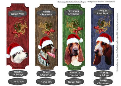 Christmas Gift Book Marks & Sentiment Tags