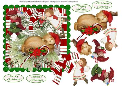 Christmas Morning Surprise Topper & Decoupage