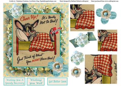 Cheer Up Get Better Topper & Pyramid & Decoupage