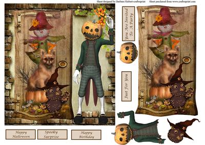 Happy Halloween Come in Card Topper & Decoupage