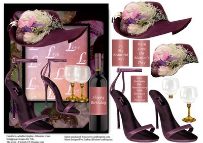 Love and Dancing Shoes Topper & Decoupage